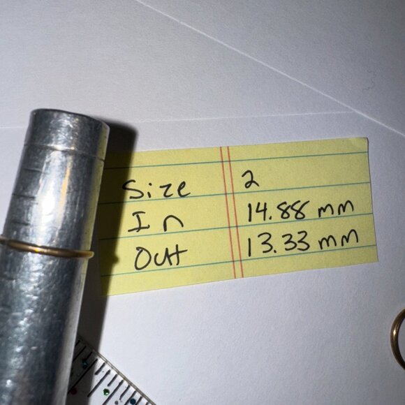 1.63mm Gold Filled Plain Band Ring, Size 2 - Picture 9 of 12